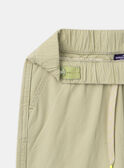 Pantalon vert amande jambes ajustables Garçon NAPAULAGE / 25H3PGJ1PANG601