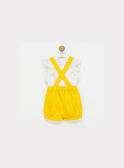 Ensemble chemisier ecru + short jaune à bretelles NAKIKOU / 18E1BFI1ENS001