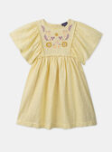 Robe jaune broderies anglaises MLARODETTE / 25E2PFK2ROBB104