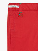 Bermuda en twill rouge brique bébé garçon CATITI / 22E1BGM1BER506