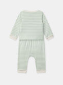 Grenouillère à rayures vertes patch hérisson sans pressions Bébé Garçon NEANDREA / 25H5BGB2GREG632