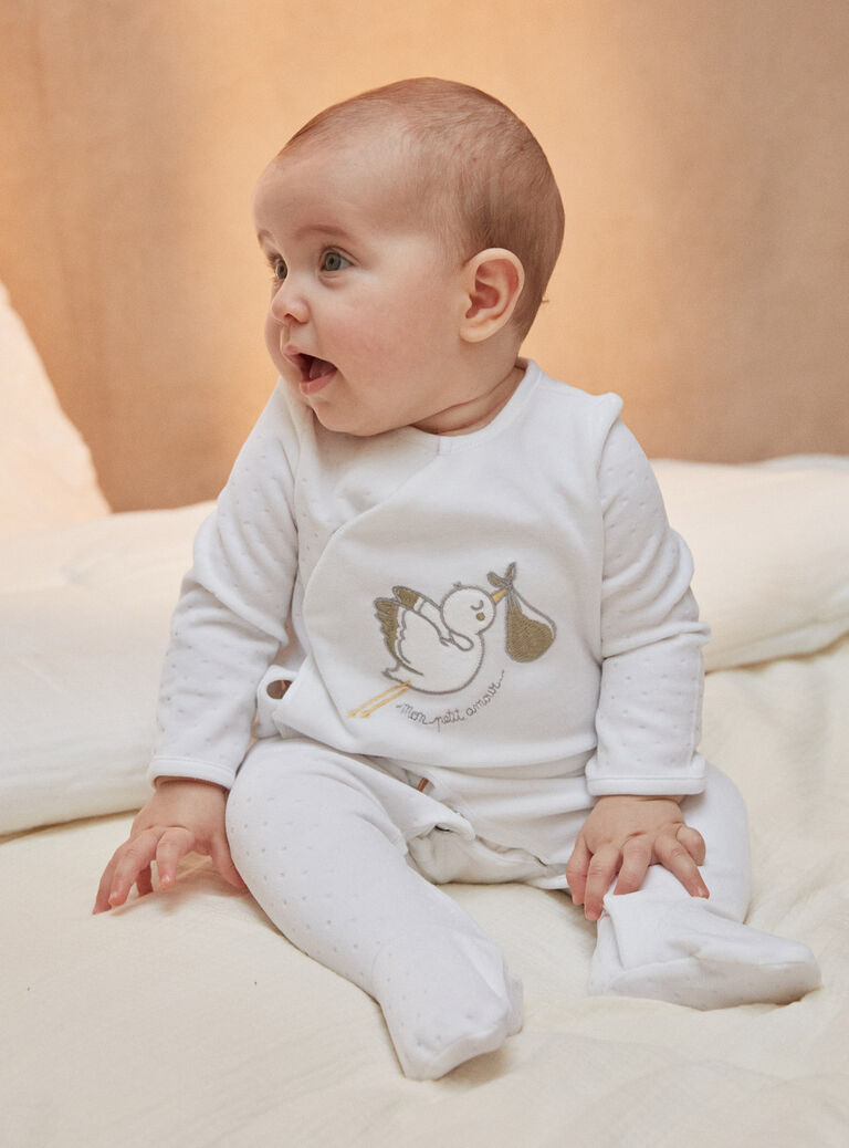 Pyjama bébé garçon dors bien à manches longues en coton bio - Loup