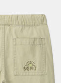 Pantalon vert amande jambes ajustables Garçon NAPAULAGE / 25H3PGJ1PANG601