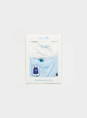 Haut lingerie blanc et bleu PIBARDEUR / 18H5PG81HLI000