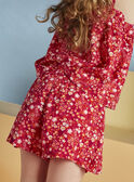 Short fuchsia à imprimé fleuri enfant fille CAUSHOETTE 1 / 22E2PFT3SHO304