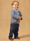 Cardigan en tricot bleu à broderies oies Bébé Garçon NAKINAN / 25H1BGQ1CAR205