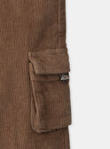 Pantalon en velours noisette LALERAGE / 24H3PGS2PANI820