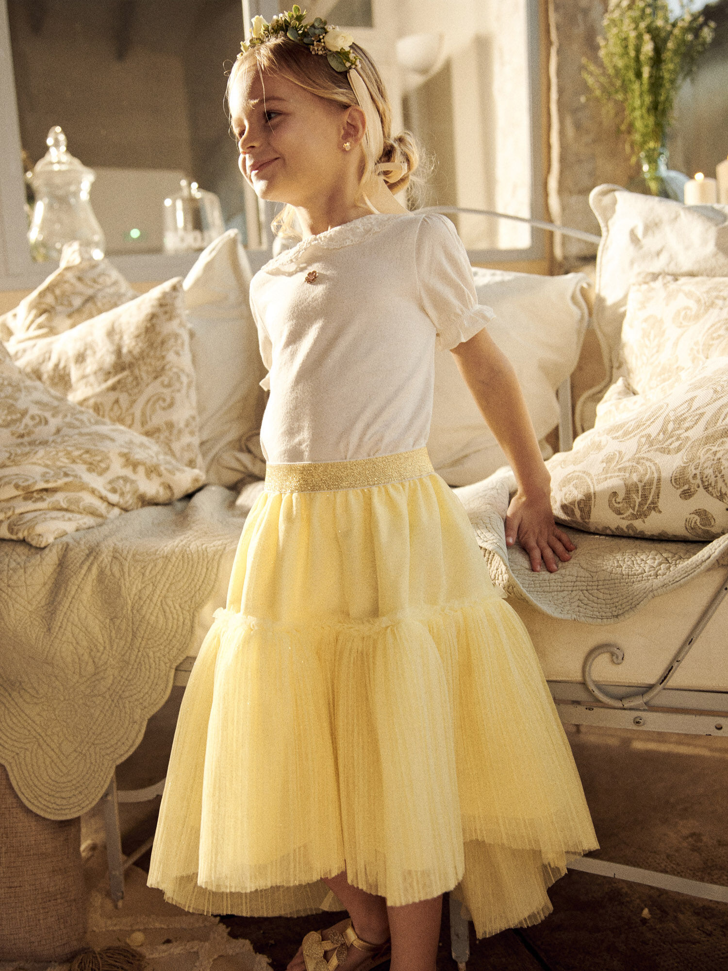 Jupe jaune fille hotsell