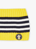 Snood en tricot bleu marine à rayures FILARGO / 23E4BG51SNO070
