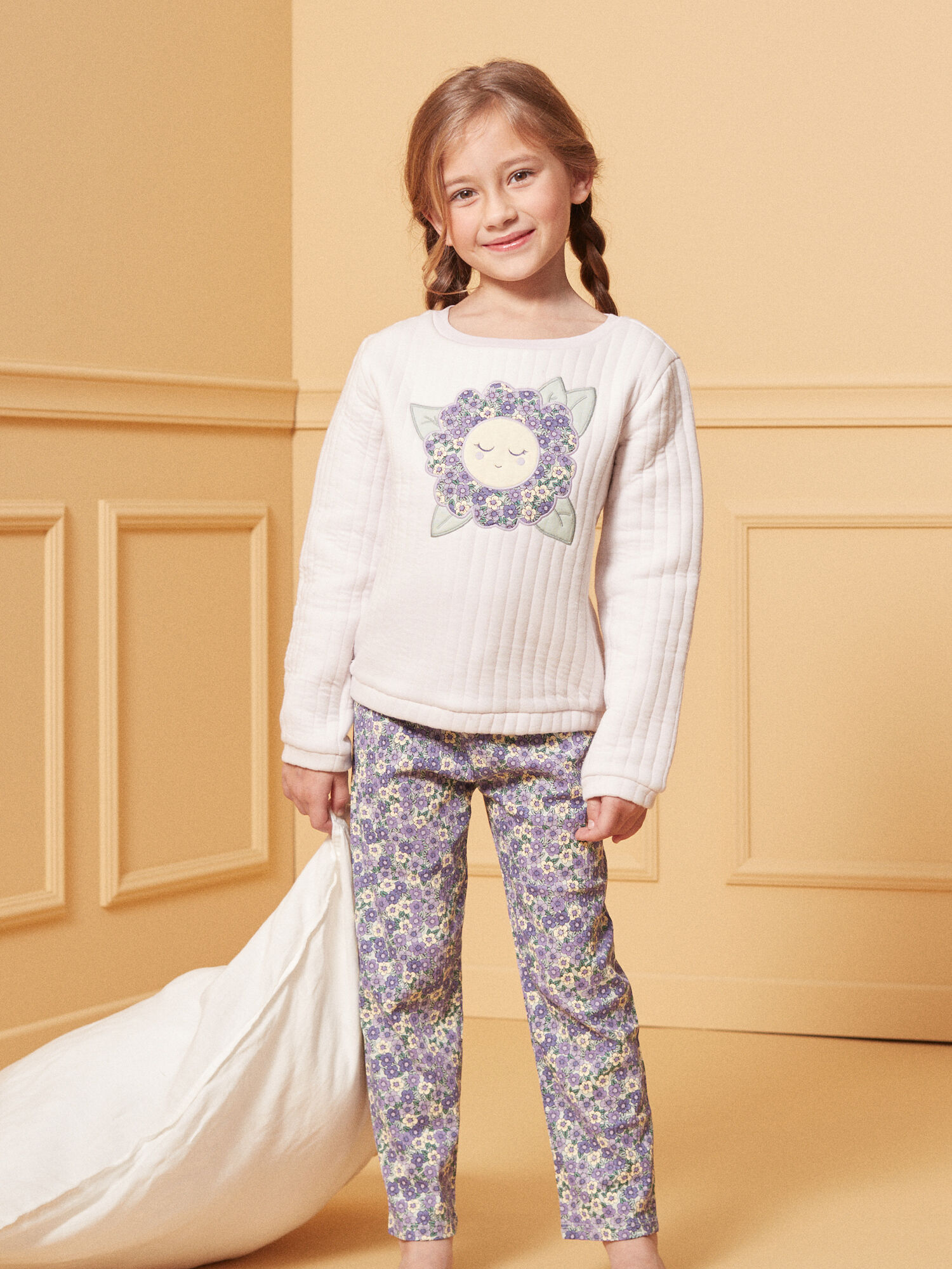 Pyjama Fleur en tubique Fille Sergent Major