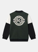 Teddy vert foncé avec patch "MJ" Garçon NICOLAGE / 25H3PGL1GILG633