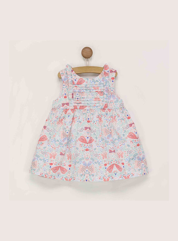 Robe chasuble blanc à motifs RAKASSY / 19E1BFF1CHS001