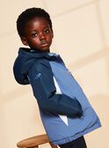 Blouson bleu gris à capuche FRABLOCAGE / 23E3PG53BLO717