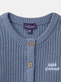 Cardigan en tricot bleu à broderies oies Bébé Garçon NAKINAN / 25H1BGQ1CAR205