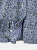 Robe bleue imprimé fleuri et manches longues resserées Bébé Fille NAJULIA / 25H1BFQ1ROB205