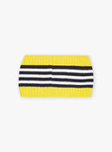 Snood en tricot bleu marine à rayures FILARGO / 23E4BG51SNO070