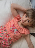 Chemise de nuit pêche imprimé fleuri fantaisie enfant fille CHOUJIETTE / 22E5PF51CHN413