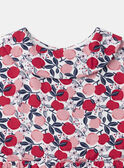 Blouse imprimé pommes à col claudine Fille NONOLETTE / 25H2PFP1CHE070