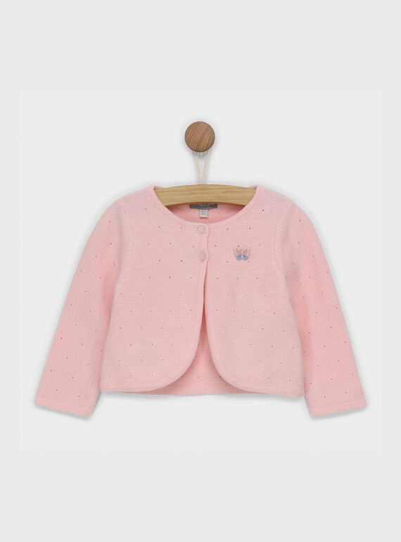 Cardigan rose RAKAVI / 19E1BFF2CAR301