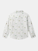 Chemise blanche imprimée à manches ajustables Garçon NACHAGE / 25H3PGJ1CHM632