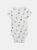Lot de 3 bodies bébé fille à manches courtes en coton issu de l'agriculture biologique MEJULIA / 25E5BF42BDL001