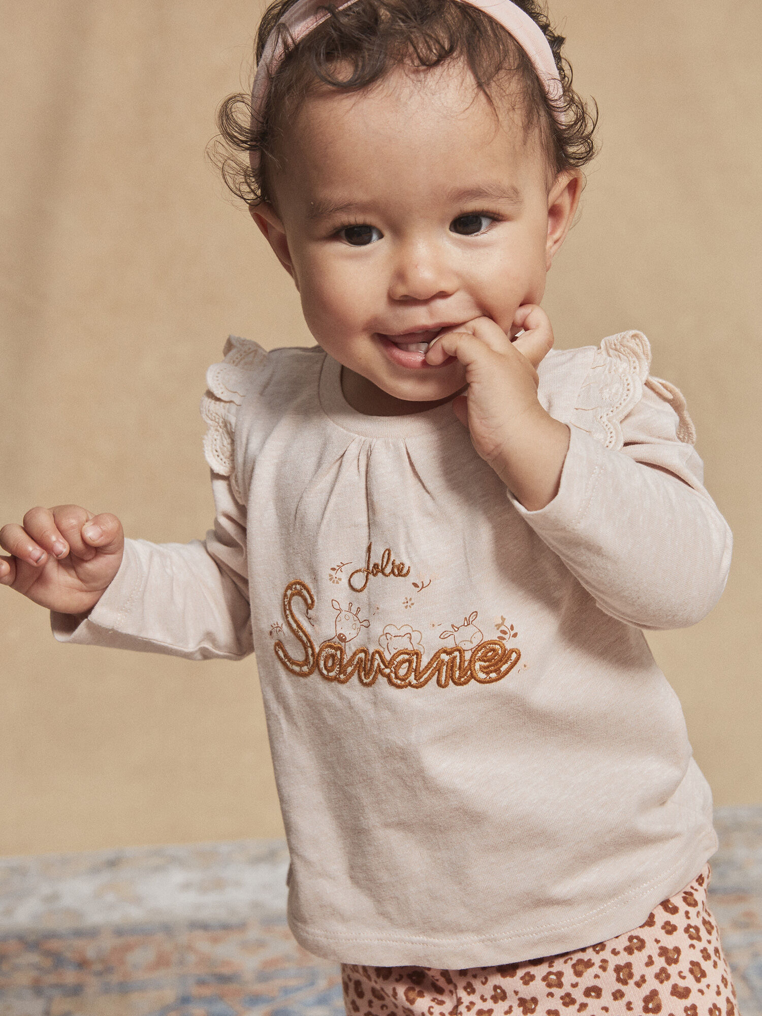 Tee shirt beige fille online