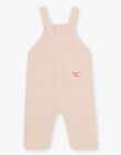 Salopette en velours côtélé beige-rosé DAKLELIA / 22H1BFR1SAL801