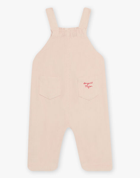 Salopette en velours côtélé beige-rosé DAKLELIA / 22H1BFR1SAL801
