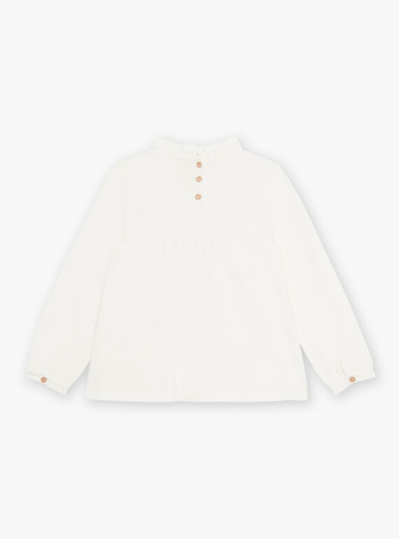 T-shirt écru à volants DIACHETTE / 22H2PFY3TML001