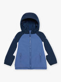 Blouson bleu gris à capuche FRABLOCAGE / 23E3PG53BLO717