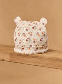 Bonnet écru imprimé fleur MABENEDICTE / 25E4BF71BON001