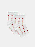 Chaussettes jacquard fleurs et coeur KLASOZETTE / 24E4PFN1SOB001