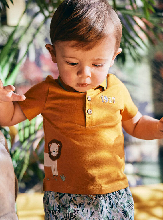 Polo en jersey jaune bébé garçon CAKOBE / 22E1BG91POLB114
