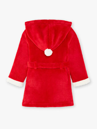 Robe de chambre à capuche rouge petit enfant garçon  VEFOAGE / 20H5PGK1RDCF528