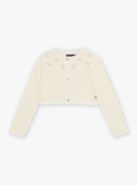 Cardigan court à imprimé feuille DAEMETTE / 22H2PF61CAR005