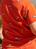 Polo rouge orangé bébé garçon CAWEDOU / 22E1BGP1POLF527