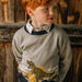 Pull à motif dinosaure gris