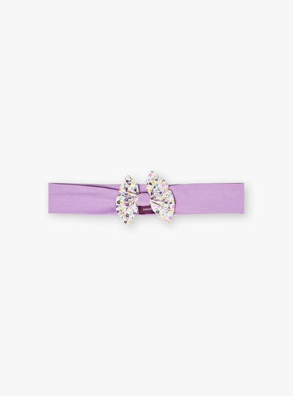 Bandeau parme à imprimé fleuri bébé fille BACLEM / 21H4BF21BAN320