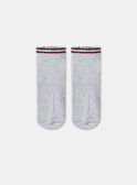 Chaussettes gris chiné brodées MAJERRY / 25E4BGJ2SOQJ920