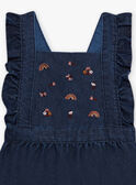 Robe en jean à motifs brodés enfant fille CARLETTE / 22E2PF71CHSP274