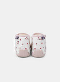 Chausson rose avec tête de renard et blanc imprimé fleuri Bébé Fille NEBECKY / 25F10BF31CHP301