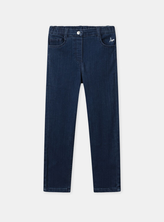 Jean bleu foncé Fille NUREGLETTE / 25H2PFQ1JEAP269