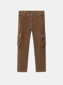 Pantalon en velours noisette LALERAGE / 24H3PGS2PANI820