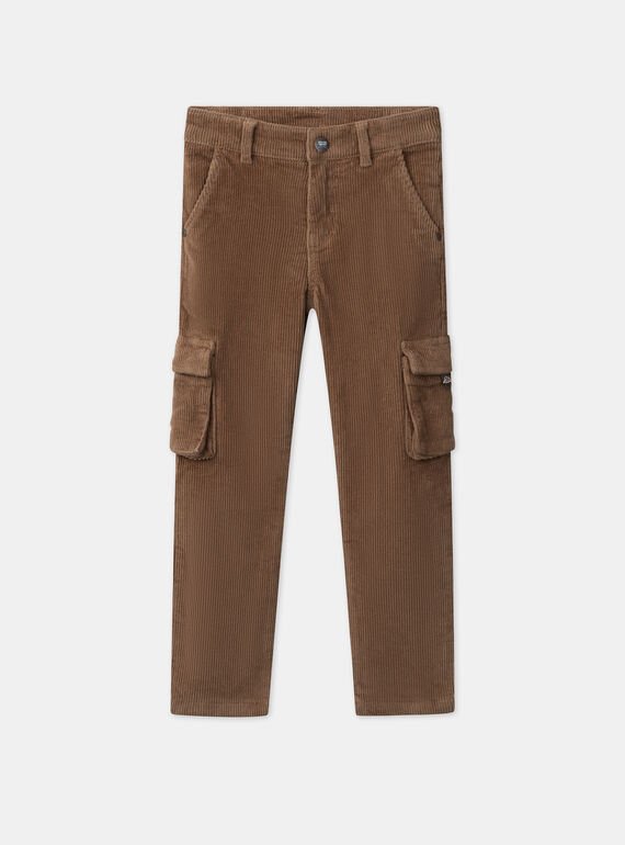 Pantalon en velours noisette LALERAGE / 24H3PGS2PANI820