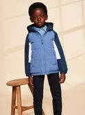 Blouson bleu gris à capuche FRABLOCAGE / 23E3PG53BLO717
