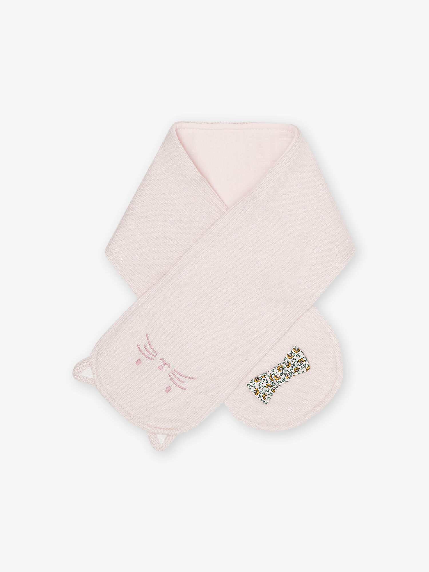 Echarpe rose doubl e motif chat b b fille Fille Sergent Major