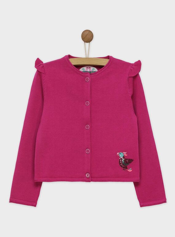 Cardigan rose ROYMIETTE / 19E2PFQ1CARD302