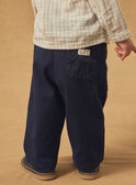 Pantalon bleu foncé à broderie tour eiffel Bébé Garçon NAKARL / 25H1BGQ1PANC209