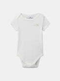 Lot de 3 bodies bébé garçon à manches courtes en coton issu de l'agriculture biologique MEISIDORE / 25E5BG43BDL001
