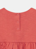 T-shirt rouge brique fluide brodé KIWIETTE / 24E2PFC2TMC410